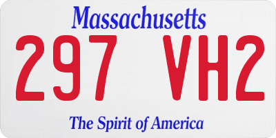 MA license plate 297VH2