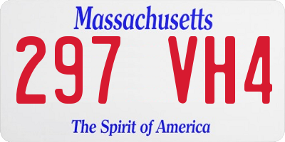 MA license plate 297VH4