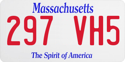 MA license plate 297VH5