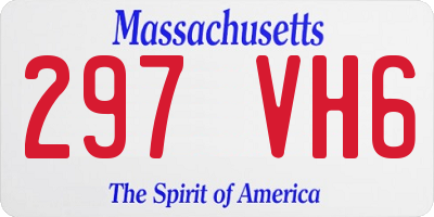 MA license plate 297VH6