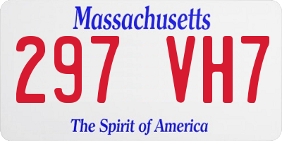 MA license plate 297VH7