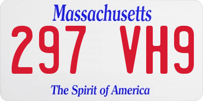 MA license plate 297VH9