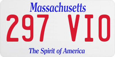 MA license plate 297VI0
