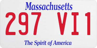 MA license plate 297VI1