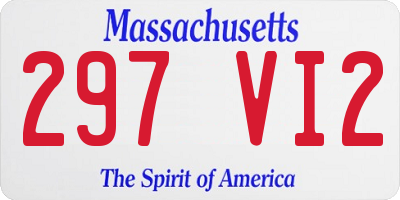 MA license plate 297VI2