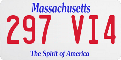 MA license plate 297VI4
