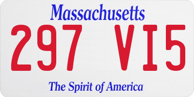 MA license plate 297VI5