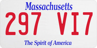 MA license plate 297VI7