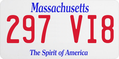 MA license plate 297VI8