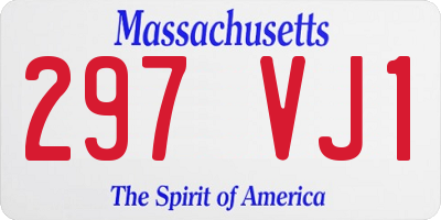 MA license plate 297VJ1