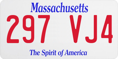 MA license plate 297VJ4