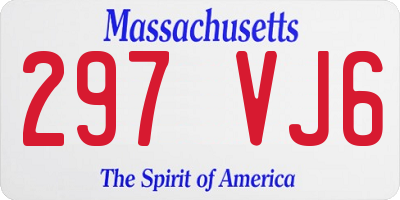 MA license plate 297VJ6