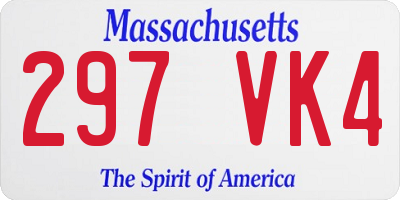 MA license plate 297VK4