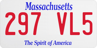 MA license plate 297VL5