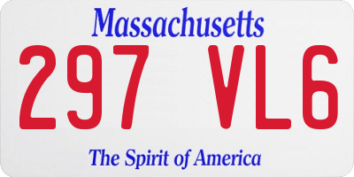 MA license plate 297VL6