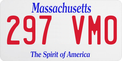 MA license plate 297VM0