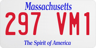 MA license plate 297VM1