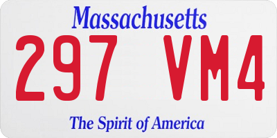 MA license plate 297VM4