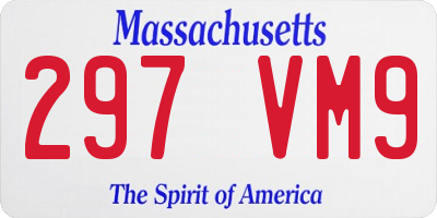 MA license plate 297VM9