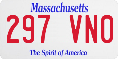 MA license plate 297VN0