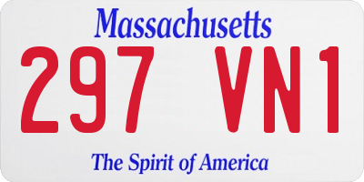 MA license plate 297VN1