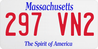MA license plate 297VN2