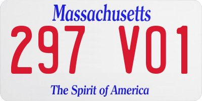 MA license plate 297VO1