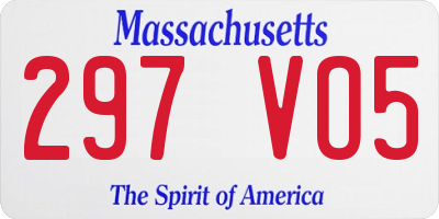 MA license plate 297VO5