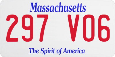 MA license plate 297VO6