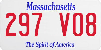 MA license plate 297VO8