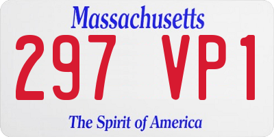 MA license plate 297VP1