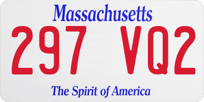 MA license plate 297VQ2