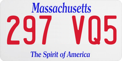 MA license plate 297VQ5