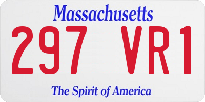 MA license plate 297VR1