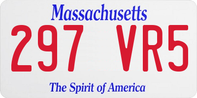 MA license plate 297VR5