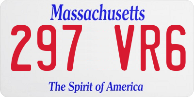 MA license plate 297VR6