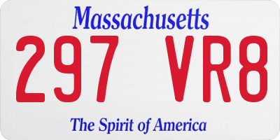 MA license plate 297VR8