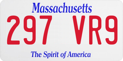 MA license plate 297VR9