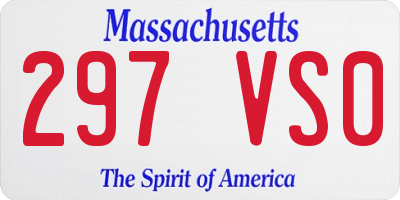 MA license plate 297VS0