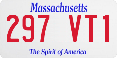 MA license plate 297VT1