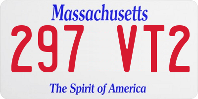 MA license plate 297VT2