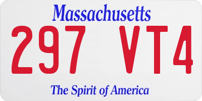 MA license plate 297VT4