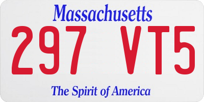 MA license plate 297VT5
