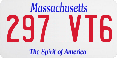MA license plate 297VT6