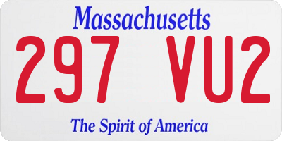 MA license plate 297VU2