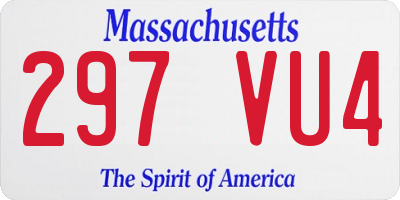 MA license plate 297VU4