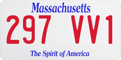 MA license plate 297VV1