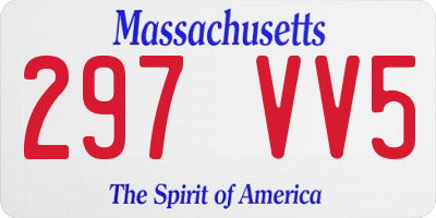 MA license plate 297VV5