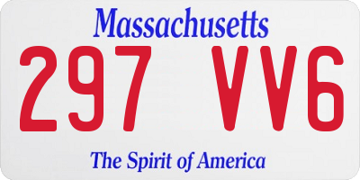 MA license plate 297VV6