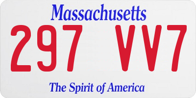 MA license plate 297VV7